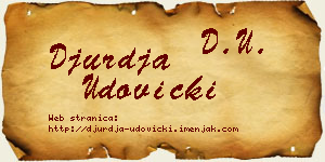 Đurđa Udovički vizit kartica